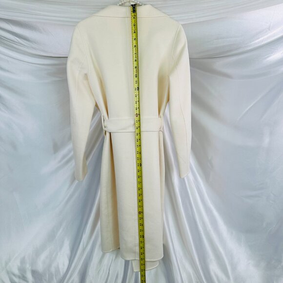 Line "Meghan" Coat - Ivory Wool Wrap Peacoat - Size M - Picture 5 of 12